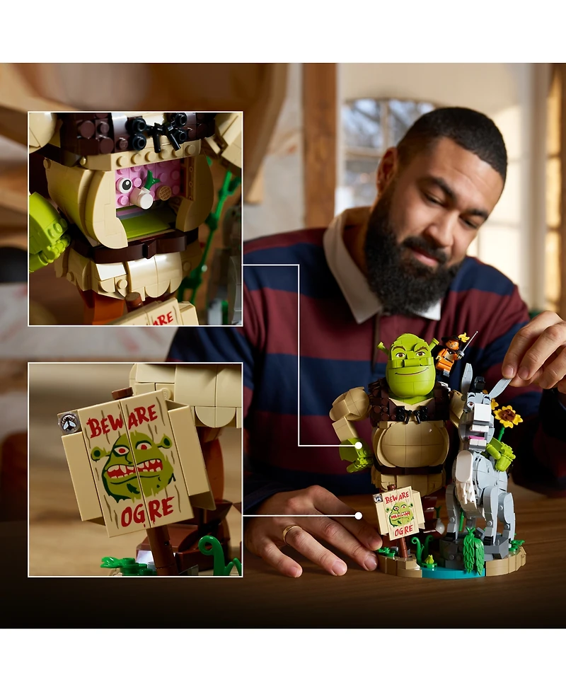 Lego Shrek: Shrek, Donkey Puss in Boots 72423 1,403-Piece Building Set, Ages 18+