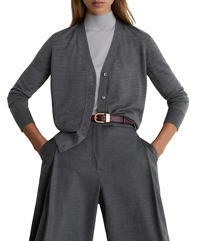 Reiss Women's Merino Wool V-Neck Cardigan