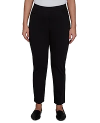 Alfred Dunner Women's Travel Advisory Pull-On Short-Length Knit Twill Pants