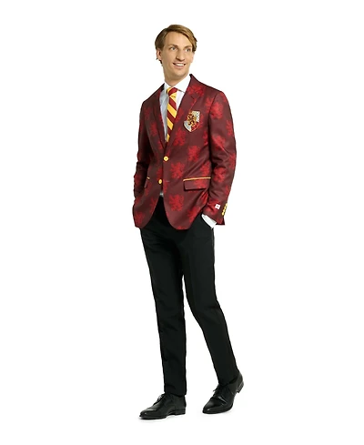 OppoSuits Men's Harry Potter Premium Halloween Costume - House Gryffindor Slim Fit Suit Includes Blazer, Pants and Tie