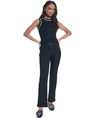 Karl Lagerfeld Paris Women's Sailor Denim Flare High-Waisted Jeans