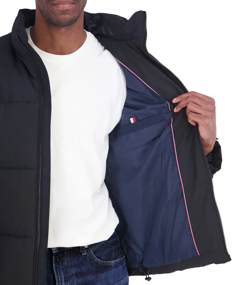 Tommy Hilfiger Men's Unhood Mix Media Puffer Jacket