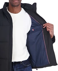 Tommy Hilfiger Men's Unhood Mix Media Puffer Jacket