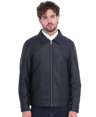 Tommy Hilfiger Men's Point Collar Open Bottom Jacket