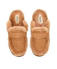 Dearfoams Women's Fireside Richmond Genuine Shearling Scuff Slipper