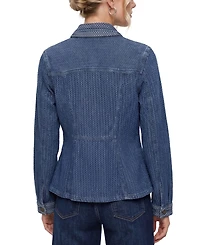 Liverpool Los Angeles Petite Fit and Flare Trucker Denim Jacket