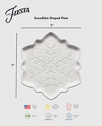 Fiesta Meadow Snowflake 8" Shaped Plate, Exclusively at Macy's