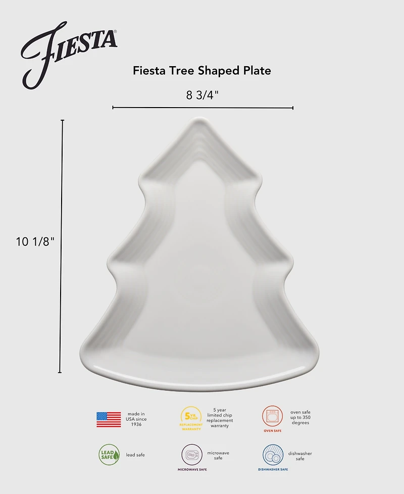 Fiesta Jade Snowflakes Tree Shaped Ornament Plate, Exclusively at Macy's
