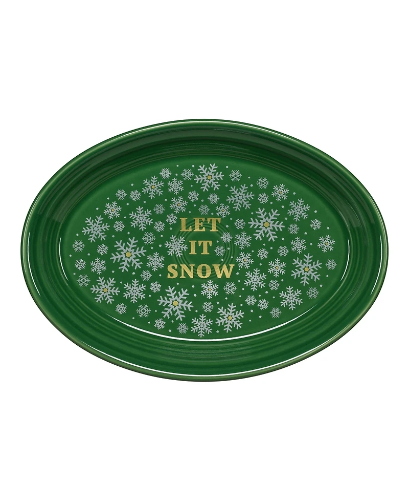 Fiesta Jade Snowflakes Let it Snow Serving Platter, Exclusively at Macy's