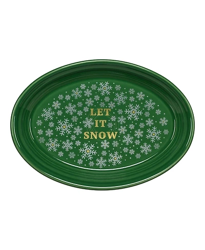 Fiesta Jade Snowflakes Let it Snow Serving Platter, Exclusively at Macy's