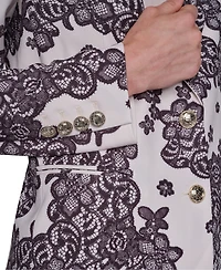 Karl Lagerfeld Paris Petite Floral Lace Blazer