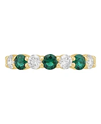 Grown With Love Lab-Grown Sapphire (3/8 ct. t.w.) & Diamond (1/2 Ring 10k White Gold (Also Available Emerald)