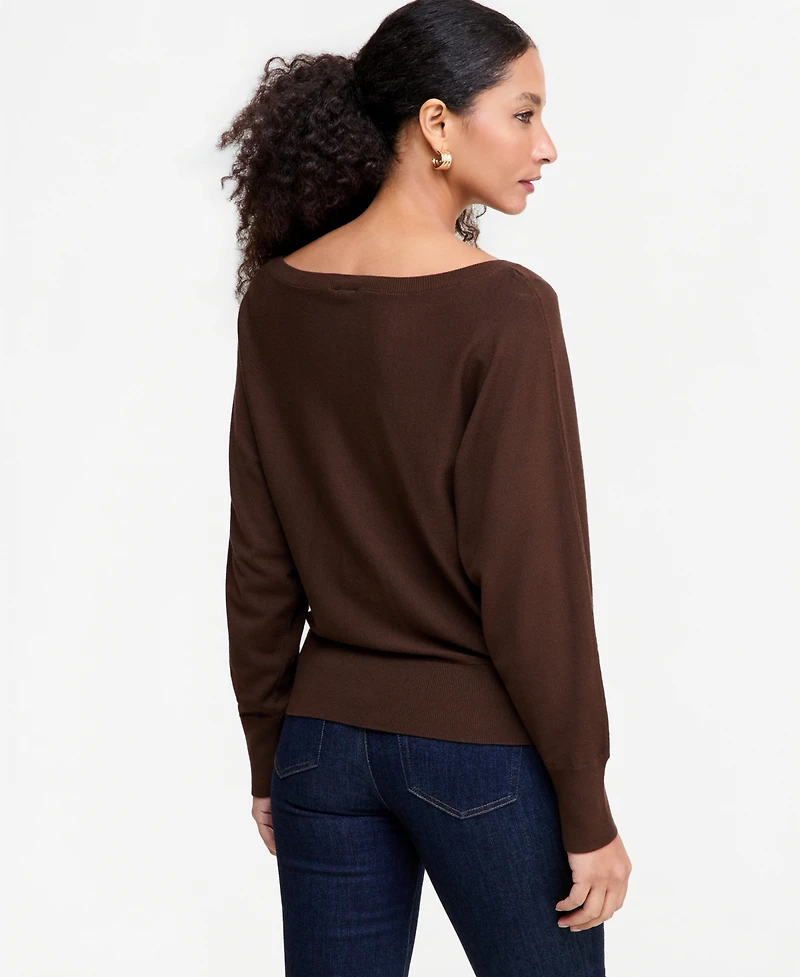 I.n.c. International Concepts Women's Boat Neck Long-Sleeve Sweater, Macy's Exclusive