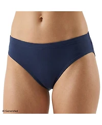 Lands' End Women's Bikini True Solutions Light Weight Microfiber Basics 3 Pack Panties