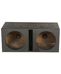 QPower QBOMB12V Dual 12" Vented Ported Subwoofer Sub Box with Bedliner Spray