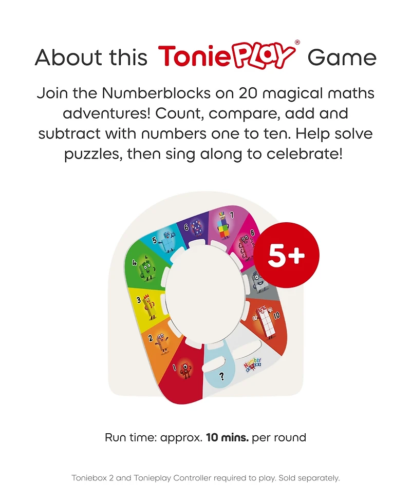 Tonies Tonieplay Numberblocks Learning Adventures Counting and Number Recognition Game, Ages 3+