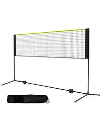 Sugift Foldable Height Adjustable Multi-Sport Net Set with Poles Stand and Carry Bag