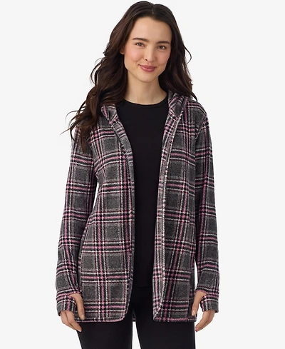 Cuddl Duds Women's Fleecewear with Stretch Long-Sleeve Hooded Wrap