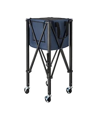 Sugift 2-in-1 Tennis Pickleball Hopper with Pickup Tube Foldable Basket Cart Holds 150 or 260 Balls