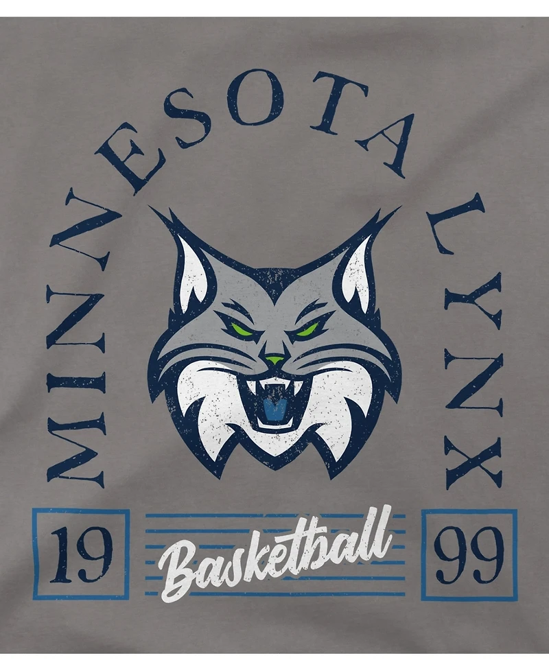 Stadium Essentials Men's and Women's Platinum Minnesota Lynx Lay Low Vintage Wash Relaxed Fit T-Shirt