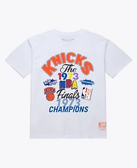 Mitchell & Ness Men's White New York Knicks 1973 Nba Finals Champions Fest T-Shirt