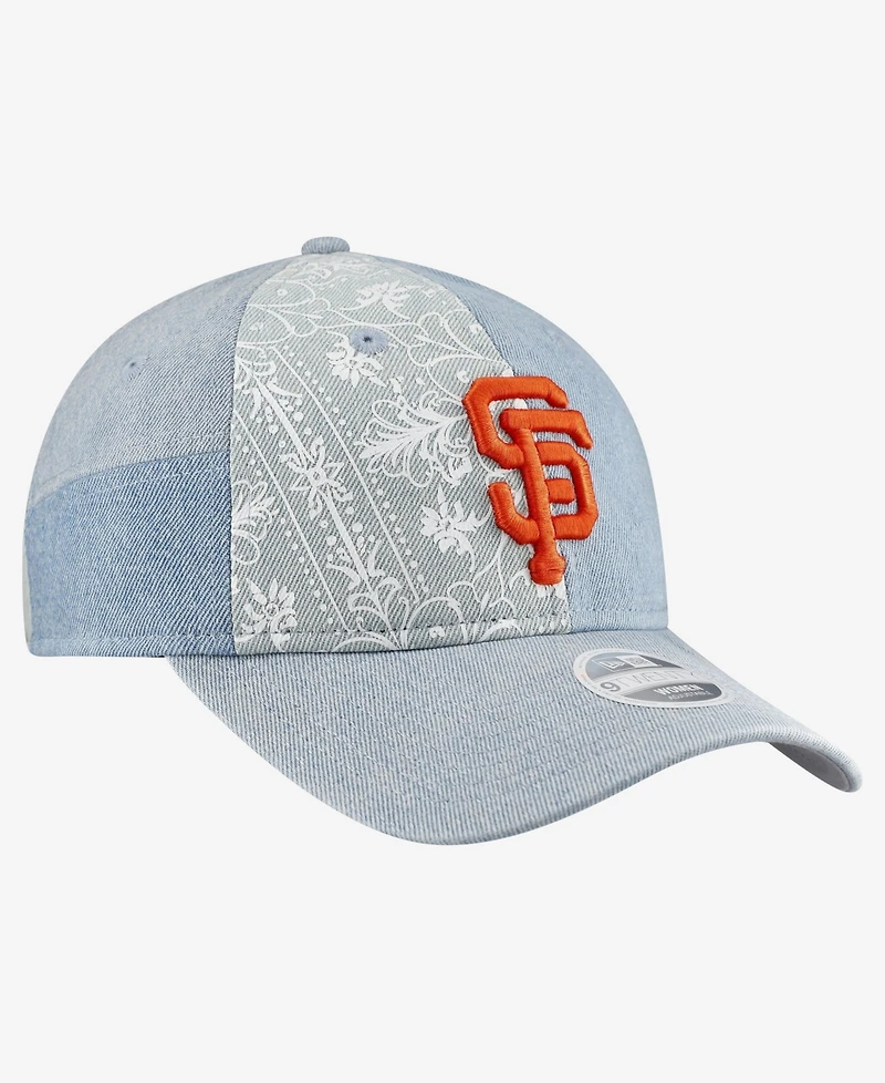 New Era Women's San Francisco Giants Denim Patchwork 9TWENTY Adjustable Hat
