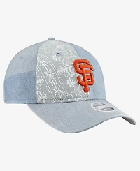 New Era Women's San Francisco Giants Denim Patchwork 9TWENTY Adjustable Hat