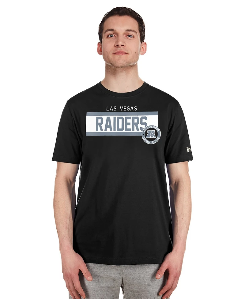 New Era Men's Black Las Vegas Raiders 3rd Down High Density Print T-Shirt