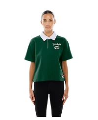 New Era Women's Green Bay Packers Cropped Boxy Polo