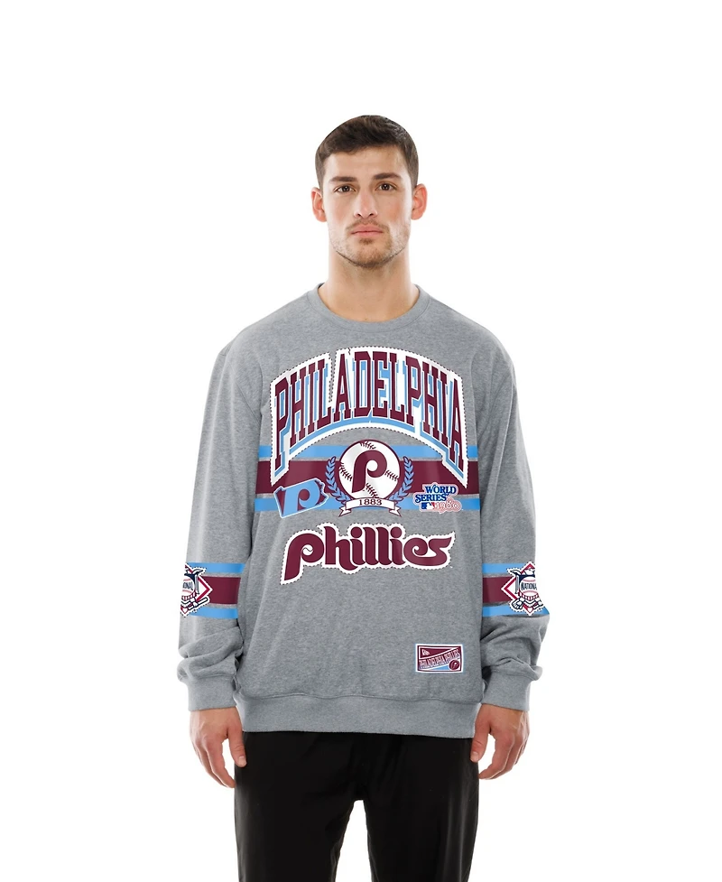 New Era Men's Gray Philadelphia Phillies Sport Classics Sweatshirt