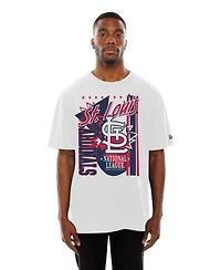 New Era Men's White St. Louis Cardinals Big Graphic Domestic T-Shirt