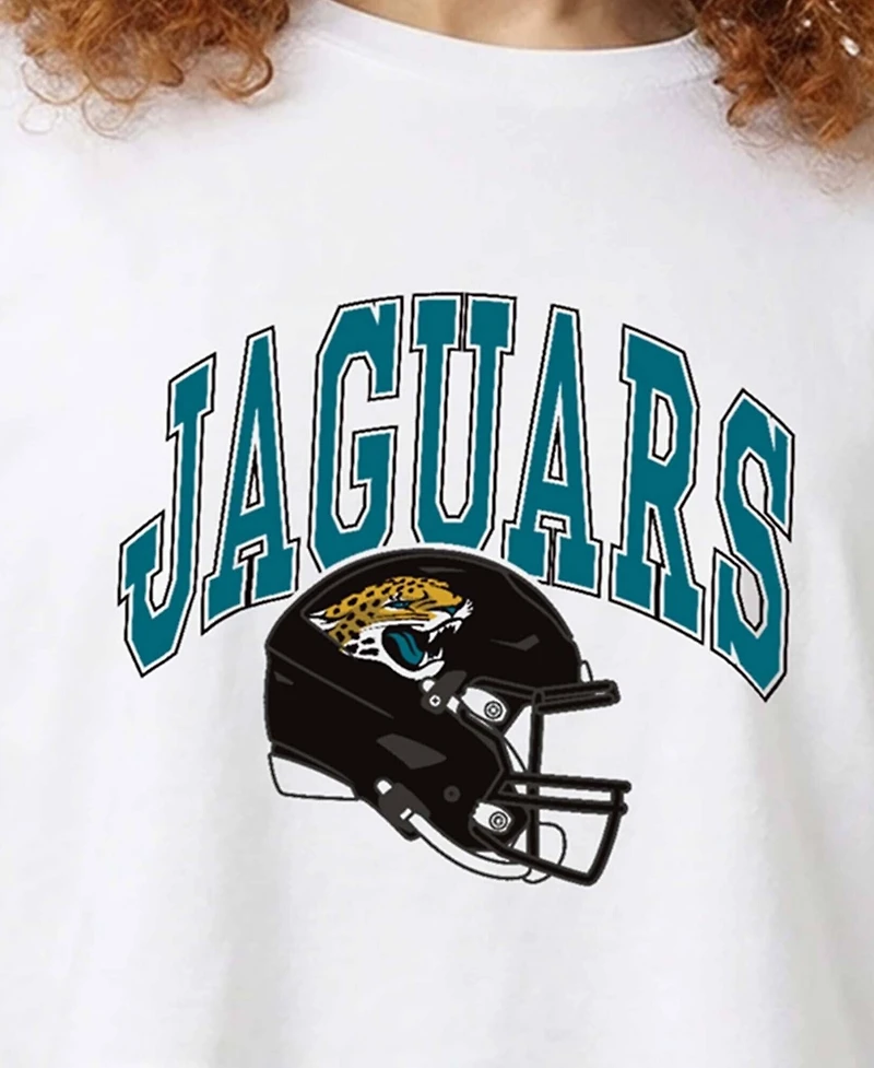 Champion Women's Jacksonville Jaguars Boyfriend Cropped Oversized T-Shirt