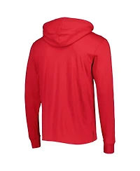 '47 Brand Men's Red Tampa Bay Buccaneers Field Franklin Hooded Long Sleeve T-Shirt