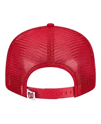 New Era Big Boys and Girls Red Washington Nationals 9FIFTY Trucker Snapback Hat