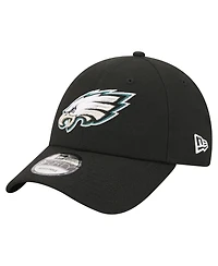 New Era Men's Black Philadelphia Eagles Core Team 9FORTY Adjustable Hat