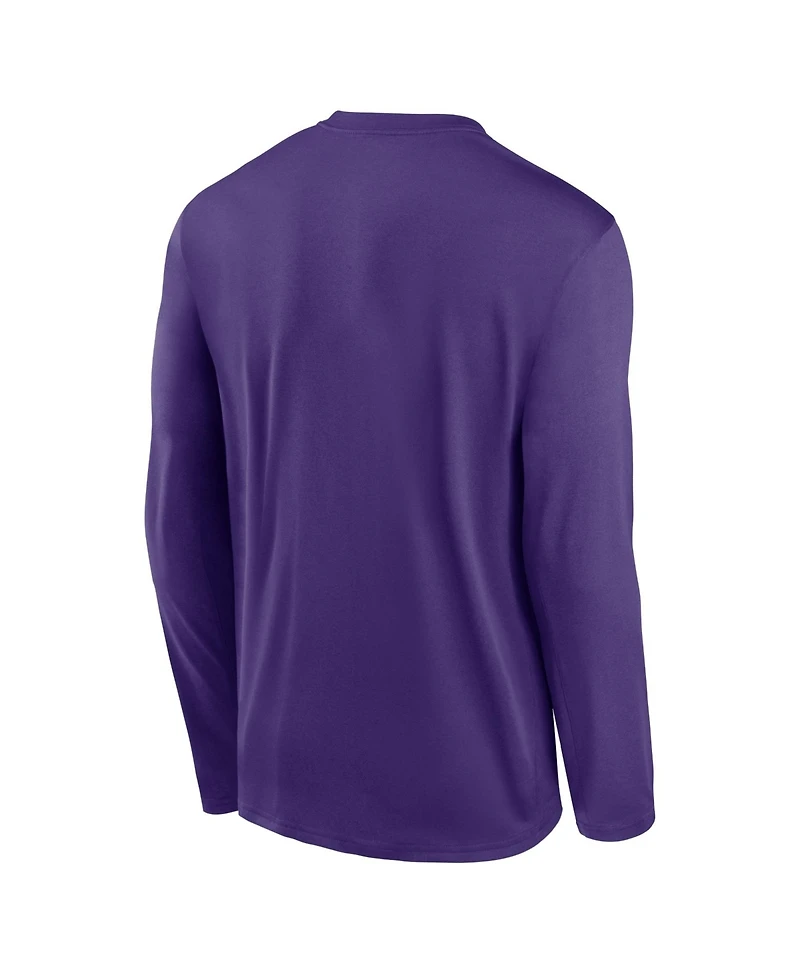 Nike Men's Purple Lsu Tigers Primetime Primary Legend Long Sleeve T-Shirt