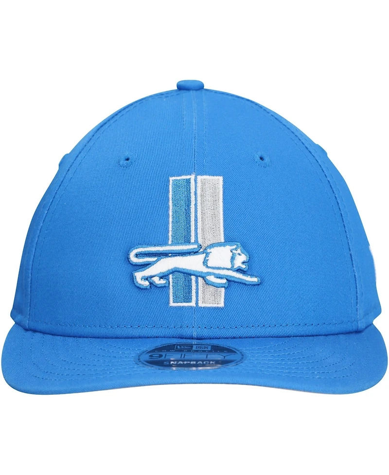 New Era Men's Blue Detroit Lions Main Low Profile 9FIFTY Snapback Hat