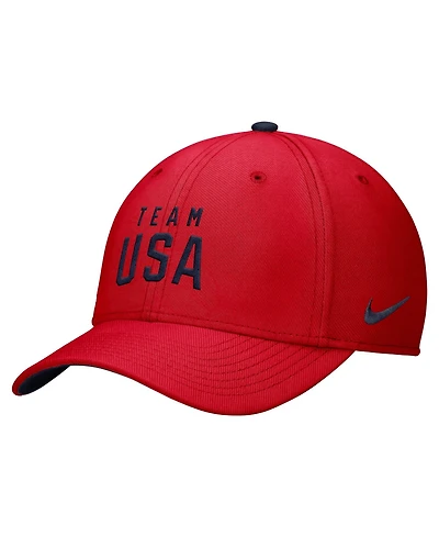 Nike Men's Red Team Usa Rise Dri-fit Flex Hat