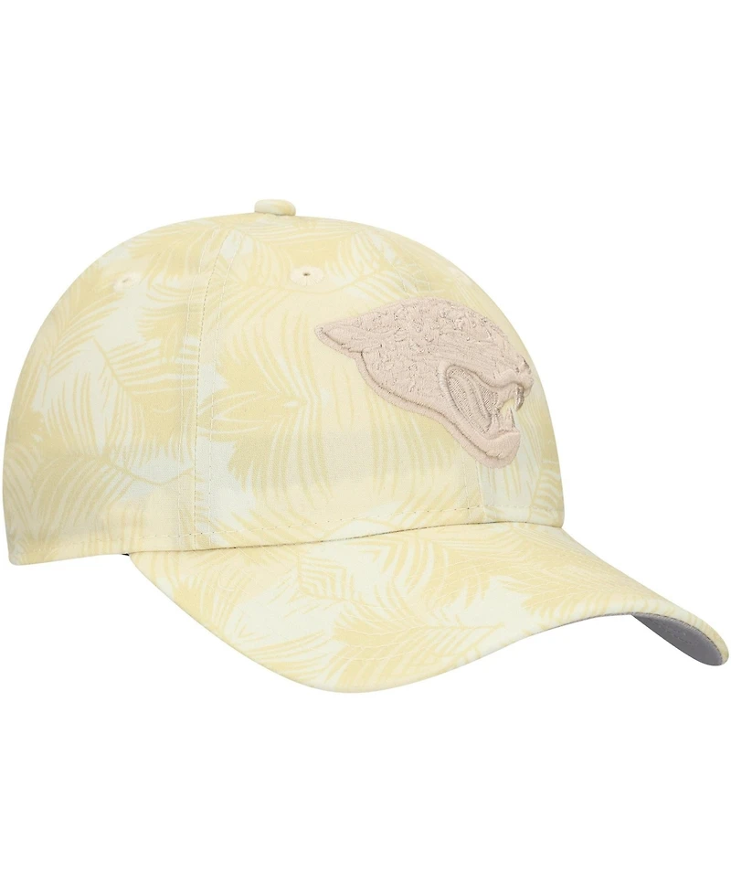 New Era Women's Cream Jacksonville Jaguars Frond 9TWENTY Adjustable Hat