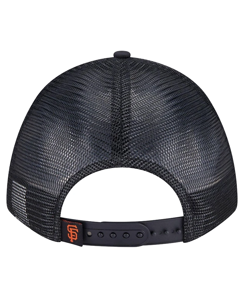 New Era Men's Black San Francisco Giants Minimalist 9FORTY A-Frame Adjustable Hat