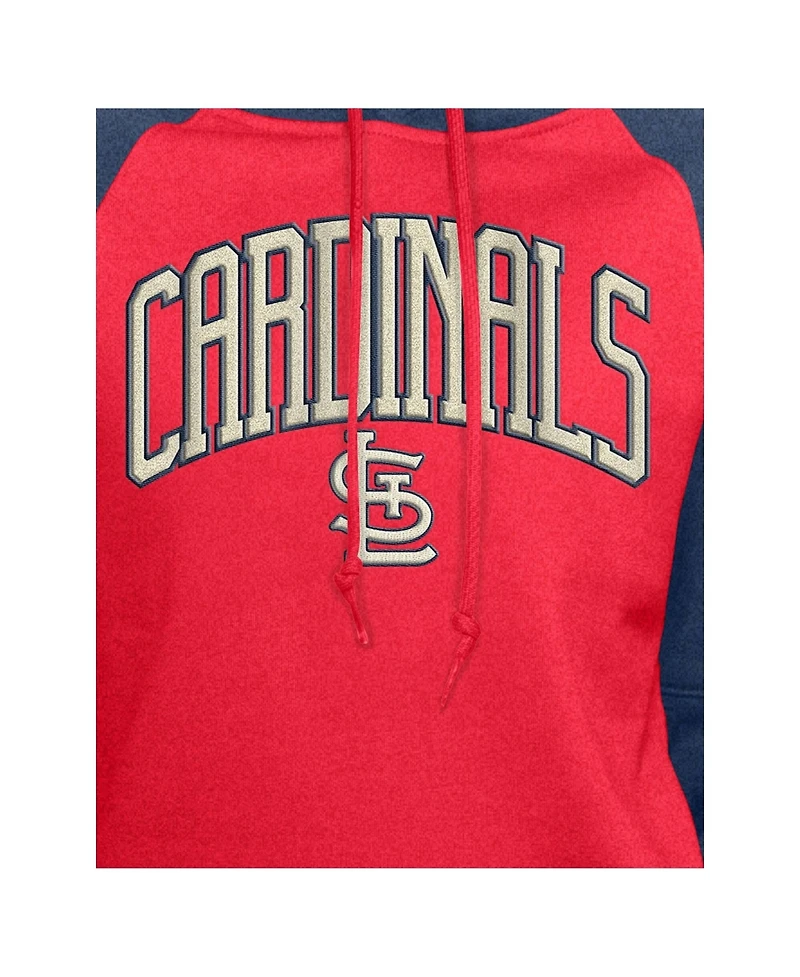 New Era Women's St. Louis Cardinals Cooperstown Collection Cropped Raglan Hoodie