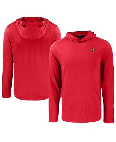 Cutter & Buck Men's Cardinal Iowa State Cyclones Coastline Epic Comfort Eco Long Sleeve Hoodie T-Shirt