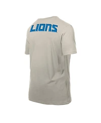 New Era Men's Light Beige Detroit Lions Multi Patch T-Shirt