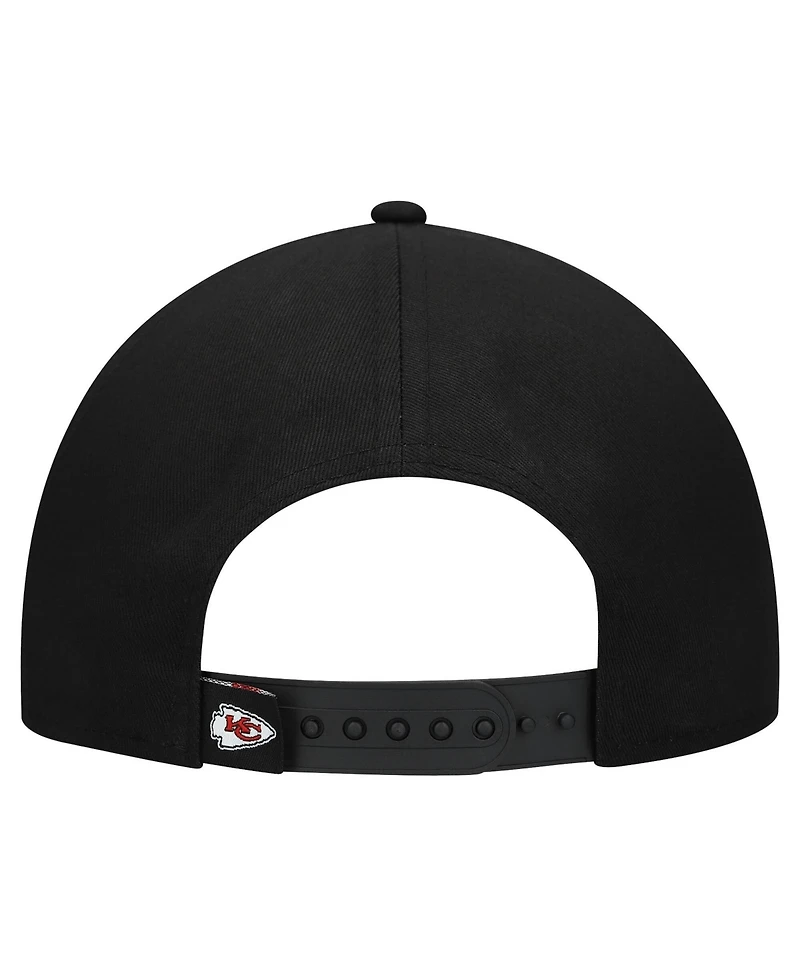 New Era Women's Black Kansas City Chiefs Metallic 9FORTY M-Crown A-Frame Adjustable Hat