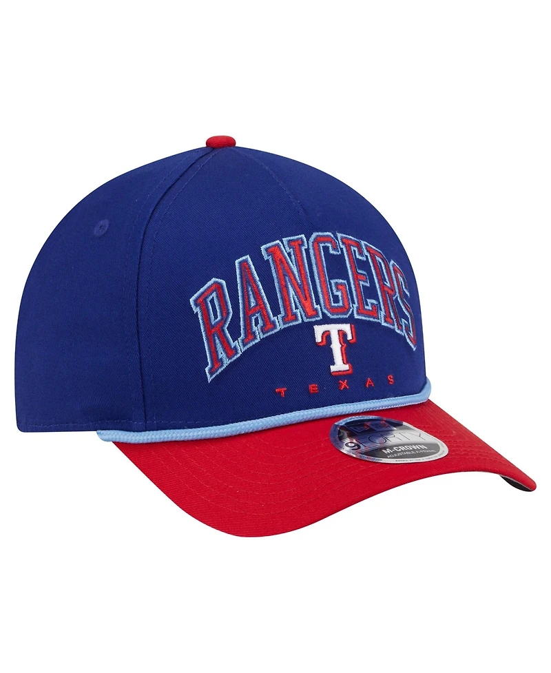 New Era Men's Royal/Red Texas Rangers Arch 9FORTY A-Frame M-Crown Adjustable Hat