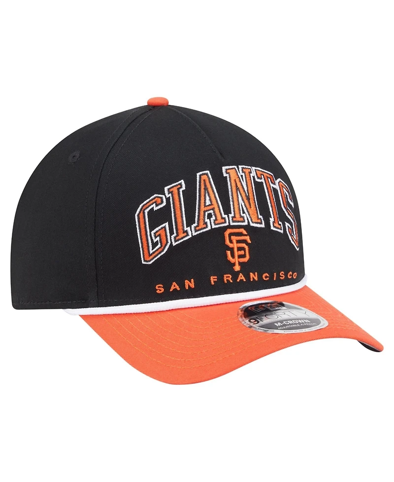 New Era Men's Black/Orange San Francisco Giants Arch 9FORTY A-Frame M-Crown Adjustable Hat