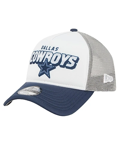 New Era Toddler White/Navy Dallas Cowboys Streak A-Frame 9FORTY Adjustable Hat