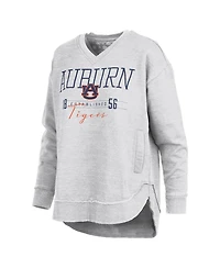 Pressbox Women's Auburn Tigers Marcus East Hall Poncho V-Neck Graphic Sweatshirt