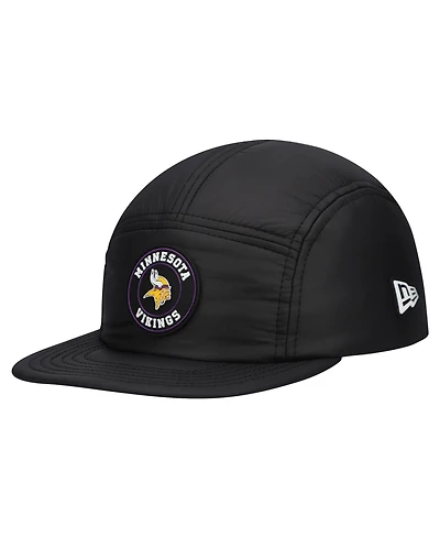 New Era Men's Black Minnesota Vikings Quilted Camper Adjustable Hat