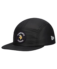 New Era Men's Black Minnesota Vikings Quilted Camper Adjustable Hat